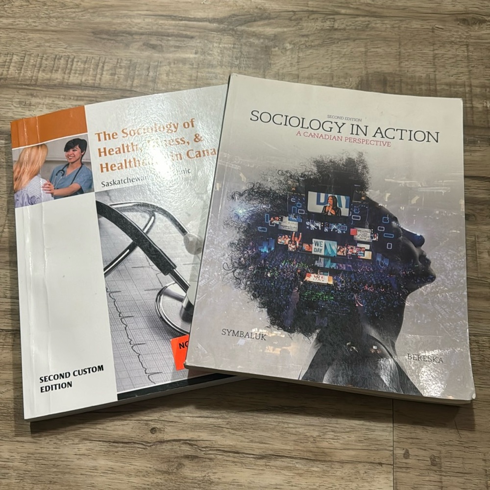 2 for $75 Sociology books, in good condition.